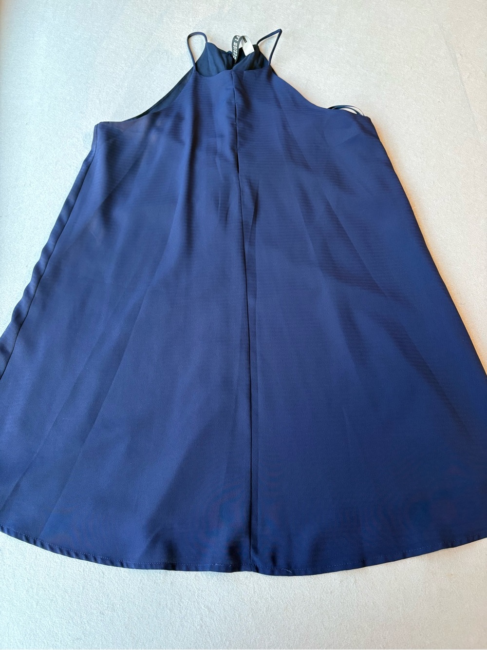 Lord & Taylor Design Lab Swing Navy Halter Mini Dress Sz S - Picture 4 of 9